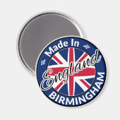 Hergestellt in Birmingham England Union Jack Flag Magnet (Vorderseite/Rückseite)