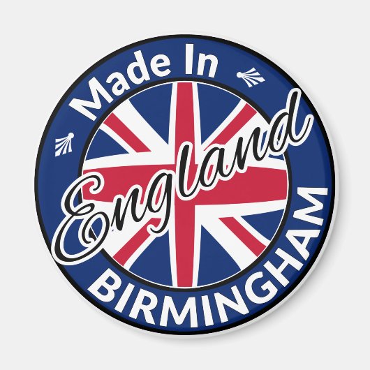 Hergestellt in Birmingham England Union Jack Flag Magnet (Vorne)