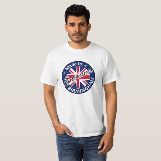 Hergestellt in Birmingham England Union Jack Flag T-Shirt (Vorne ganz)