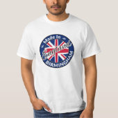 Hergestellt in Birmingham England Union Jack Flag T-Shirt (Vorderseite)