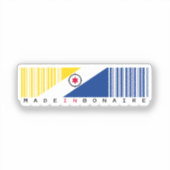 Hergestellt in Bonaire Barcode-Flagge Aufkleber (Vorderseite)