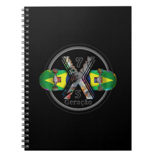 Hergestellt in Brasilien 1975 Generation X Skatebo Notizblock
