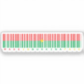 Hergestellt in Burkina Faso Barcode Flag Sticker (Vorderseite)