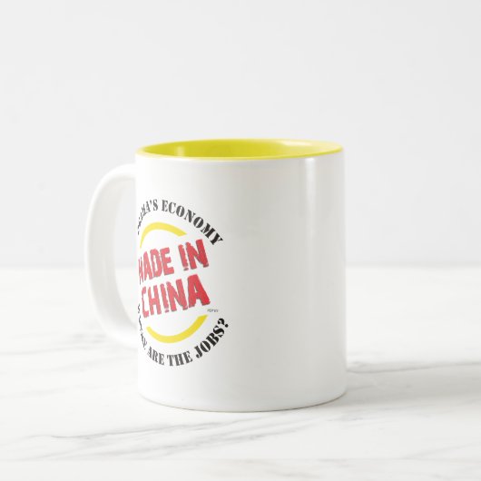 hergestellt in China Zweifarbige Tasse (Vorderseite Links)