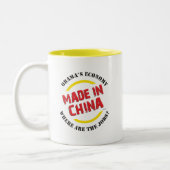 hergestellt in China Zweifarbige Tasse (Links)