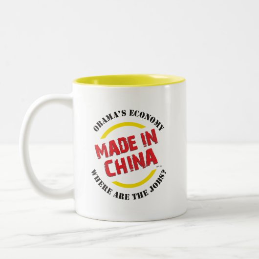 hergestellt in China Zweifarbige Tasse (Links)