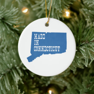 hergestellt in Connecticut Keramikornament