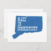 hergestellt in Connecticut Postkarte (Vorne/Hinten)