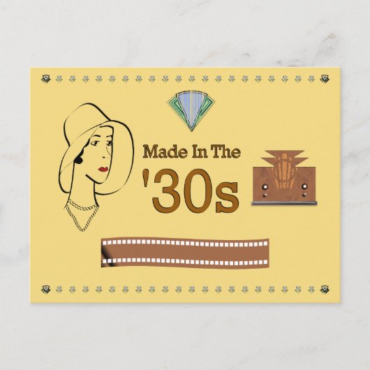 Hergestellt in den 30er Jahren Postkarte (Vorderseite)