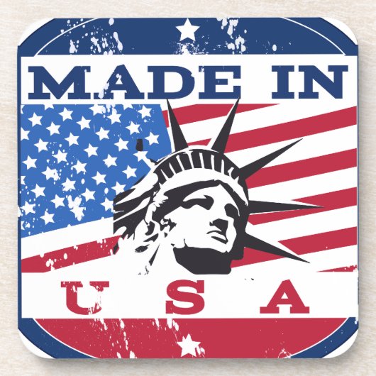 Hergestellt in den USA Abzeichen Untersetzer (Vorderseite)