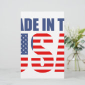 hergestellt in den usa briefpapier (Stehend Vorderseite)