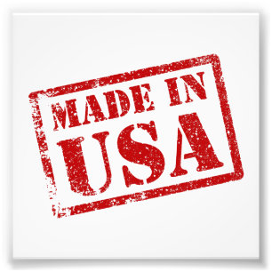 Hergestellt in den USA, Hergestellt in Amerika Fotodruck