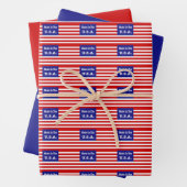 Hergestellt in den USA rot-weiß und blau-amerikani Geschenkpapier Set (Beispiel)