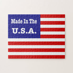Hergestellt in den USA rot-weiß und blau-amerikani Puzzle