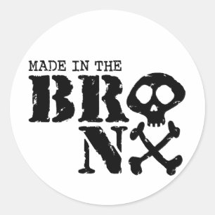 hergestellt in der Bronx Runder Aufkleber