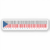 Hergestellt in der Tschechischen Republik Barcode- Aufkleber (Vorderseite)