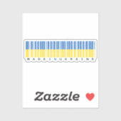 Hergestellt in der Ukraine Barcode-Flagge Aufkleber (Blatt)