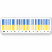 Hergestellt in der Ukraine Barcode-Flagge Aufkleber (Vorderseite)