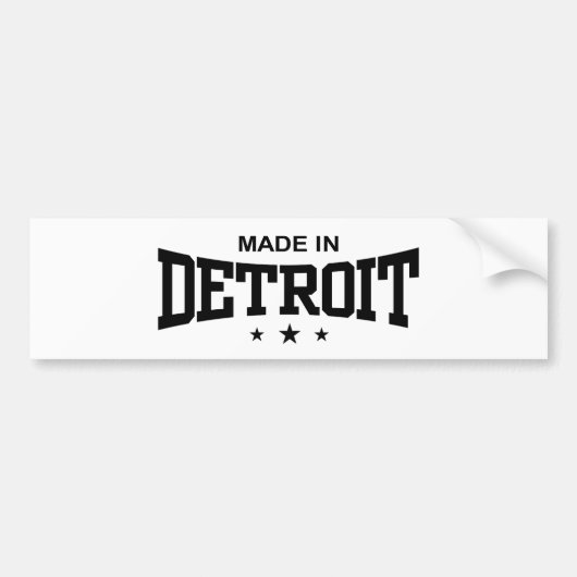 hergestellt in Detroit Autoaufkleber (Vorne)