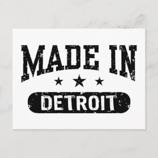 hergestellt in Detroit Postkarte