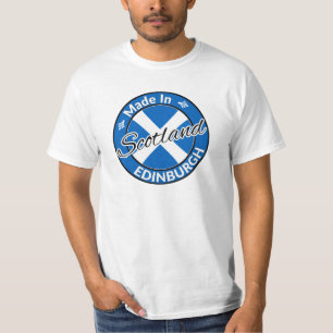 Hergestellt in Edinburgh Scotland Saltire Flag T-Shirt