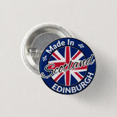 Hergestellt in Edinburgh Scotland Union Jack Flag Button (Vorne & Hinten)