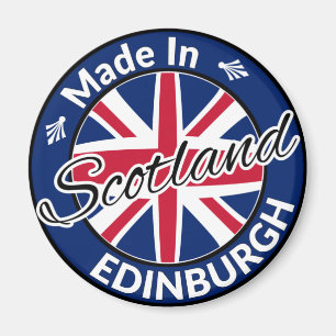Hergestellt in Edinburgh Scotland Union Jack Flag Magnet