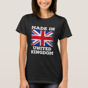 Hergestellt in Großbritannien mit britischer Flag- T-Shirt