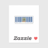 Hergestellt in Idaho Barcode Flag Sticker - Staats (Blatt)