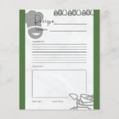 Hergestellt in [Ihr Name] Kochekarte Rezeptkarte F (Rückseite)