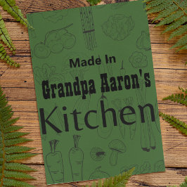 Hergestellt in [Ihr Name] Kochekarte Rezeptkarte F