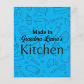 Hergestellt in [Ihr Name] Kochekarte Rezeptkarte F (Vorderseite)