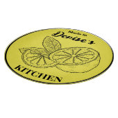 Hergestellt in [Ihrem Namen] Küchenlemonen in beli Schneidebrett (Ecke)