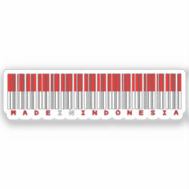 Hergestellt in Indonesien Barcode-Flaggen-Aufklebe Aufkleber