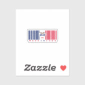 Hergestellt in Iowa Barcode Flag Sticker - Staatss (Blatt)