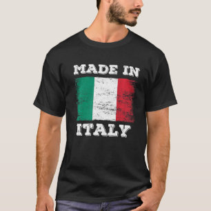 Hergestellt in Italien mit italienischer Flagge Gr T-Shirt