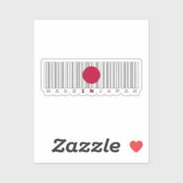 Hergestellt in Japan Barcode-Flaggen-Aufkleber Aufkleber