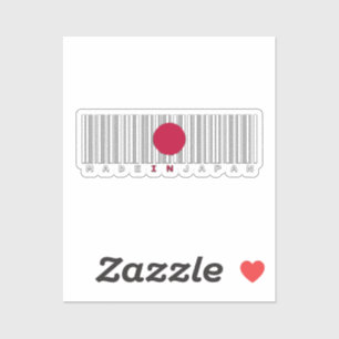 Hergestellt in Japan Barcode-Flaggen-Aufkleber Aufkleber