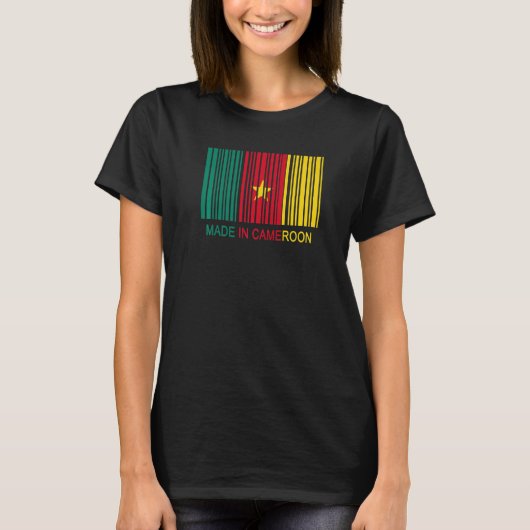 Hergestellt in Kameruner Flaggencode T-Shirt (Vorderseite)