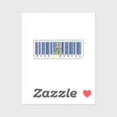 Hergestellt in Kansas Barcode Flag Sticker - Staat (Blatt)