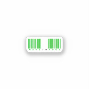 Hergestellt in Kogi State Barcode-Flagge Aufkleber