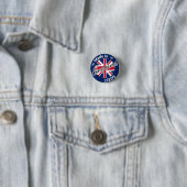 Hergestellt in Leeds England Union Jack Flag Button (Beispiel)