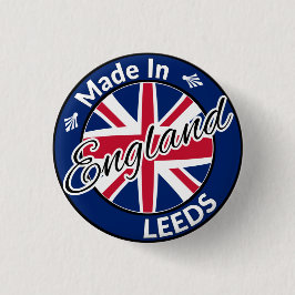 Hergestellt in Leeds England Union Jack Flag Button