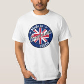 Hergestellt in Leeds England Union Jack Flag T-Shirt (Vorderseite)