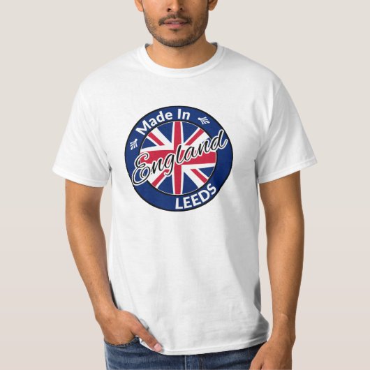 Hergestellt in Leeds England Union Jack Flag T-Shirt (Vorderseite)