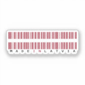 Hergestellt in Lettland Barcode-Flagge Aufkleber (Vorderseite)