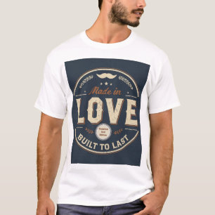 Hergestellt in Liebe, Gebaut um zu Bleiben ,Vintag T-Shirt