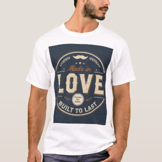 Hergestellt in Liebe, Gebaut um zu Bleiben ,Vintag T-Shirt