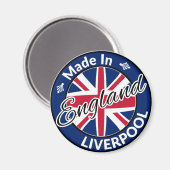 Hergestellt in Liverpool England Union Jack Flag Magnet (Vorderseite/Rückseite)