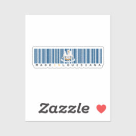 Hergestellt in Louisiana Barcode Flag Sticker - St